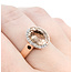 Ring Half-Halo .06ctw Round Diamonds 2.3ct Morganite 14kr 13mm Sz8 5.7g 225100025