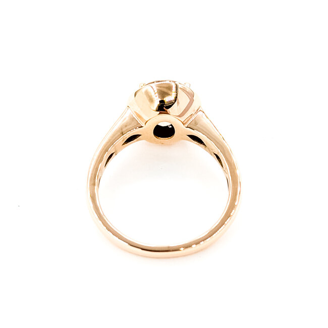 Ring Half-Halo .06ctw Round Diamonds 2.3ct Morganite 14kr 13mm Sz8 5.7g 225100025