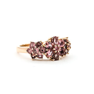 Ring Floral 1.65ctw Pink Tourmaline 14kr 10mm Sz8 5.37g 225100028