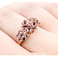 Ring Floral 1.65ctw Pink Tourmaline 14kr 10mm Sz8 5.37g 225100028