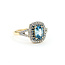 Ring Double Halo .44ctw Round Diamonds 1.15ct Zircon 14ky 12.4mm Sz8 4.34g 225100033