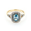Ring Double Halo .44ctw Round Diamonds 1.15ct Zircon 14ky 12.4mm Sz8 4.34g 225100033