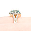 Ring Double Halo .44ctw Round Diamonds 1.15ct Zircon 14ky 12.4mm Sz8 4.34g 225100033