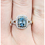 Ring Double Halo .44ctw Round Diamonds 1.15ct Zircon 14ky 12.4mm Sz8 4.34g 225100033