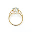 Ring Fantasy .05ctw Round Diamonds 3ct Topaz 14ky 10.15mm Sz8.25 3.2g 225100036