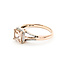 Ring .12ctw Round Diamonds 1ct Morganite 14kr 7.9mm Sz8 2.7g 225100024