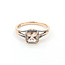 Ring .12ctw Round Diamonds 1ct Morganite 14kr 7.9mm Sz8 2.7g 225100024