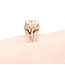 Ring .12ctw Round Diamonds 1ct Morganite 14kr 7.9mm Sz8 2.7g 225100024