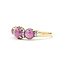Ring  .05ctw Round Diamonds 1.66ctw Pink Sapphire 14ky 6.75mm Sz8 3.02g 225100040