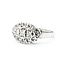 Ring Cluster .82ctw Round Diamonds 14kw 11.5mm Sz8.25 6.17g 225100050