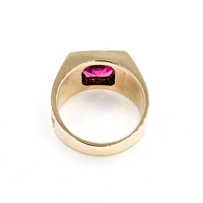 Ring Nugget 2.25ct Synthetic Ruby 10ky 12.4mm Sz9 10.09g 225100052