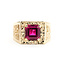 Ring Nugget 2.25ct Synthetic Ruby 10ky 12.4mm Sz9 10.09g 225100052