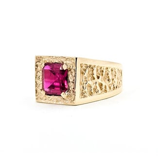 Ring Nugget 2.25ct Synthetic Ruby 10ky 12.4mm Sz9 10.09g 225100052