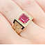 Ring Nugget 2.25ct Synthetic Ruby 10ky 12.4mm Sz9 10.09g 225100052
