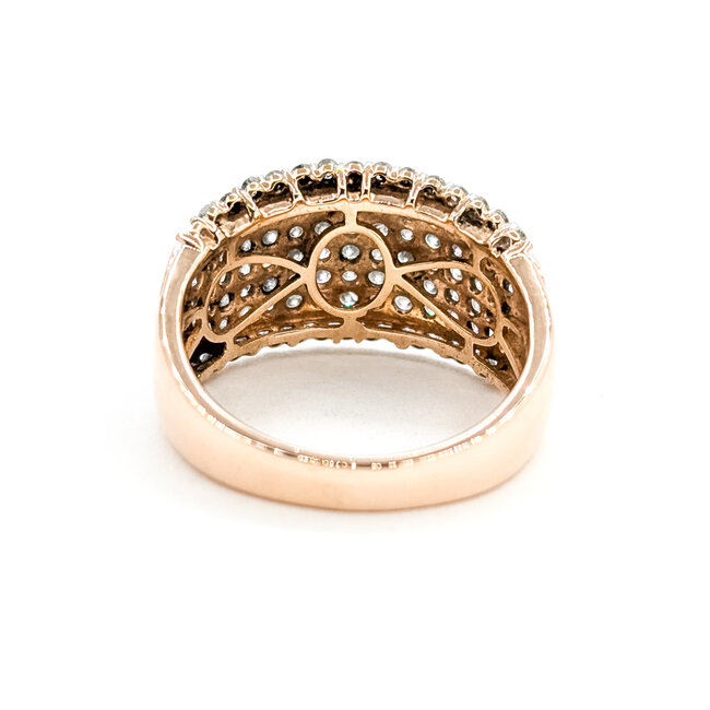 Ring Pave .50ctw Round Diamonds 14kr 11.85mm Sz7 4.8g 225100013