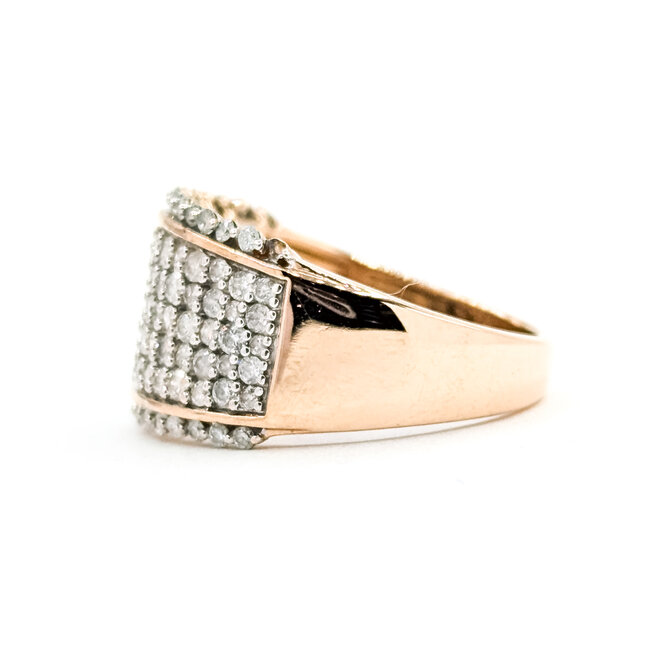 Ring Pave .50ctw Round Diamonds 14kr 11.85mm Sz7 4.8g 225100013