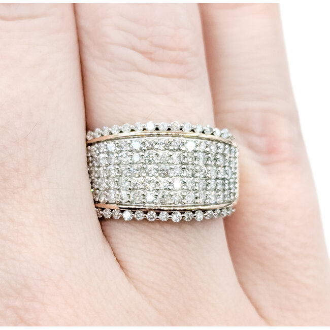 Ring Pave .50ctw Round Diamonds 14kr 11.85mm Sz7 4.8g 225100013