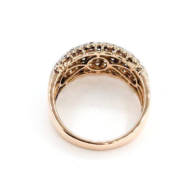 Ring Pave .50ctw Round Diamonds 14kr 11.85mm Sz7 4.8g 225100013