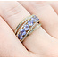 Ring Cross-Over .25ctw Round Diamonds 1.75ctw Tanzanite 14ky 11.25mm Sz8 5g 225100022