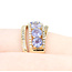 Ring Cross-Over .25ctw Round Diamonds 1.75ctw Tanzanite 14ky 11.25mm Sz8 5g 225100022
