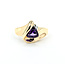 Ring Wave 0.03ctw Round Diamonds .90ct Purple Amethyst 10ky 11.5mm Sz5 2.57g 225100056