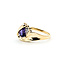 Ring Wave 0.03ctw Round Diamonds .90ct Purple Amethyst 10ky 11.5mm Sz5 2.57g 225100056
