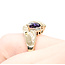 Ring Wave 0.03ctw Round Diamonds .90ct Purple Amethyst 10ky 11.5mm Sz5 2.57g 225100056