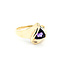 Ring Wave 0.03ctw Round Diamonds .90ct Purple Amethyst 10ky 11.5mm Sz5 2.57g 225100056