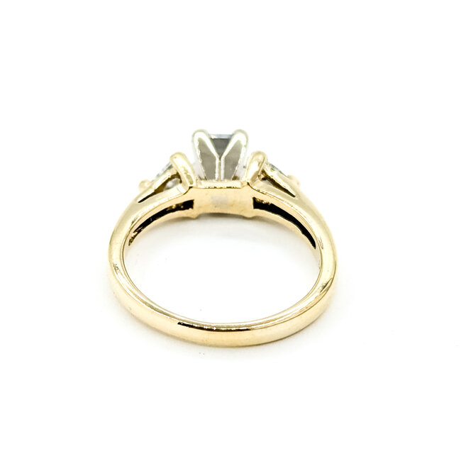 Ring 3-Stone 0.8ctw Princess Diamond 14ky 5mm Sz5.5 3.39g 225100061