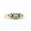 Ring 3-Stone 0.8ctw Princess Diamond 14ky 5mm Sz5.5 3.39g 225100061
