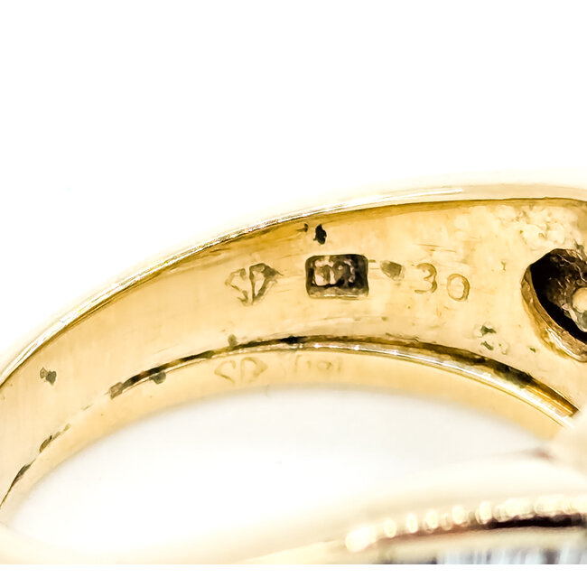 Ring Wedding Set 1ctw Round Diamonds 14ky 11mm Sz5 8.98g 225100059