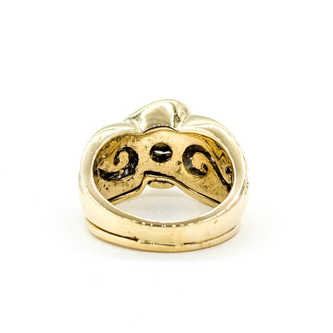 Ring Wedding Set 1ctw Round Diamonds 14ky 11mm Sz5 8.98g 225100059