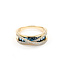 Ring Twisted .10ctw Round Diamonds 1.45ctw Sapphire 14ky 5.25mm Sz7 4.12g 225100039
