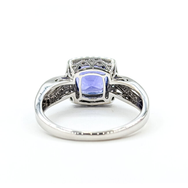 Ring Twisted .13ctw Round Diamonds 2.18ct Tanzanite 14kw 11.35mm Sz10 4.1g 225100018