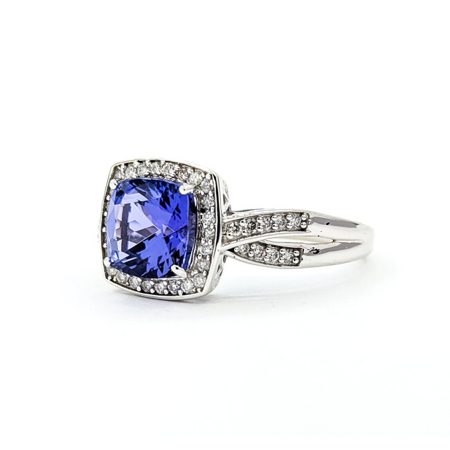 Ring Twisted .13ctw Round Diamonds 2.18ct Tanzanite 14kw 11.35mm Sz10 4.1g 225100018