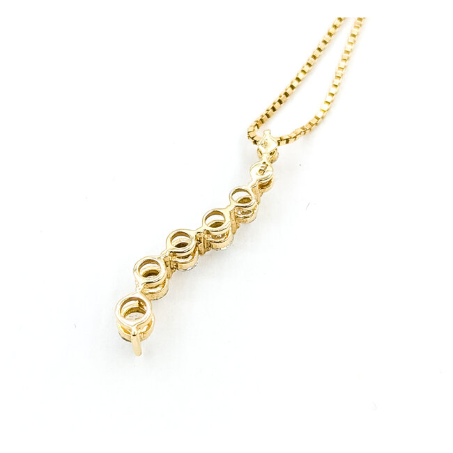 Pendant Journey Graduated .50ctw Round Diamonds 14ky 18" 1x.1" 3.00g 125100030