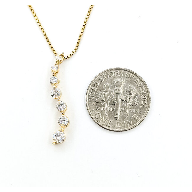 Pendant Journey Graduated .50ctw Round Diamonds 14ky 18" 1x.1" 3.00g 125100030