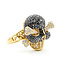 Ring Skull 3.38ctw Round Diamonds 14ky 1x.85" Sz11 13.11g 125100033