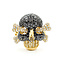 Ring Skull 3.38ctw Round Diamonds 14ky 1x.85" Sz11 13.11g 125100033
