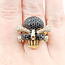 Ring Skull 3.38ctw Round Diamonds 14ky 1x.85" Sz11 13.11g 125100033