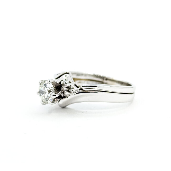 Ring Engagement .50ctw Round Diamonds 14kw 4mm Sz5.5 3.64g 125100055