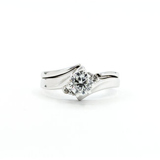 Ring Engagement .50ctw Round Diamonds 14kw 4mm Sz5.5 3.64g 125100055