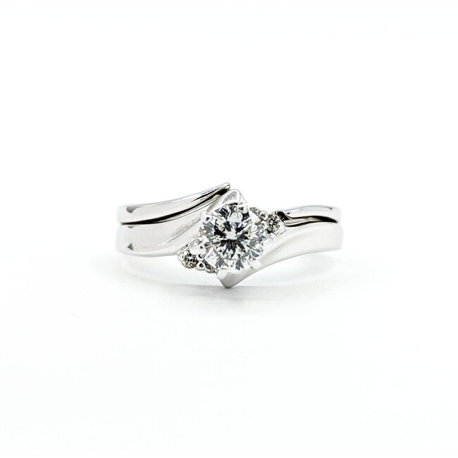 Ring Engagement .50ctw Round Diamonds 14kw 4mm Sz5.5 3.64g 125100055