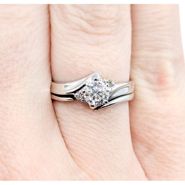 Ring Engagement .50ctw Round Diamonds 14kw 4mm Sz5.5 3.64g 125100055