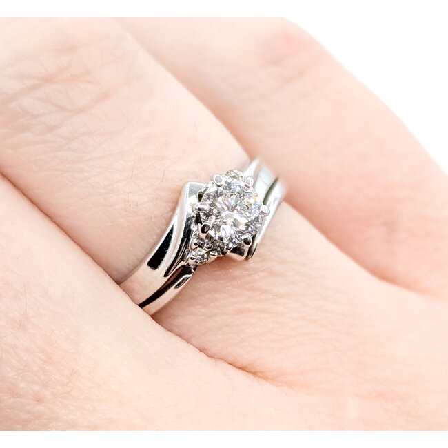 Ring Engagement .50ctw Round Diamonds 14kw 4mm Sz5.5 3.64g 125100055