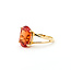Ring Solitaire 7ct Orange Synthetic Sapphire 10ky 14mm Sz8 3.2g 125110005