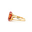 Ring Solitaire 7ct Orange Synthetic Sapphire 10ky 14mm Sz8 3.2g 125110005