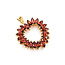Pendant Heart 5.5ctw Garnet 10ky 33mm 2.8g 125110007