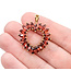 Pendant Heart 5.5ctw Garnet 10ky 33mm 2.8g 125110007