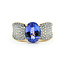 Ring Pave .50ctw Round Diamonds 3ct Tanzanite 14ky 10mm Sz8 5g 225100041